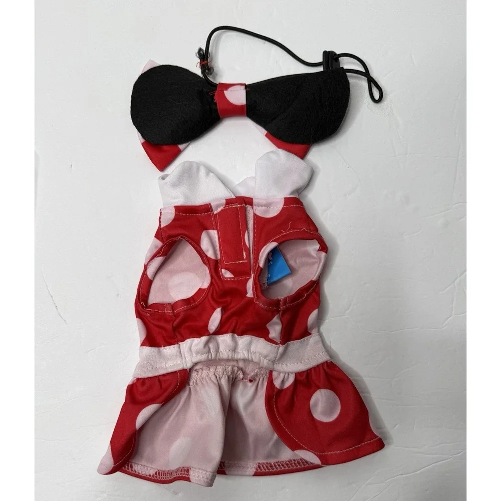 Minnie Mouse Pet Apparel Halloween Costume Size X-Small Red White Polka Dots Dog